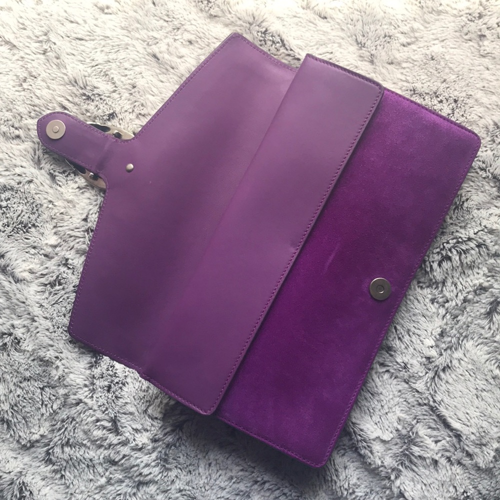 ❌SOLD❌GUCCI DIONYSUS suede leather RARE XL clutch - Picture 2 of 9